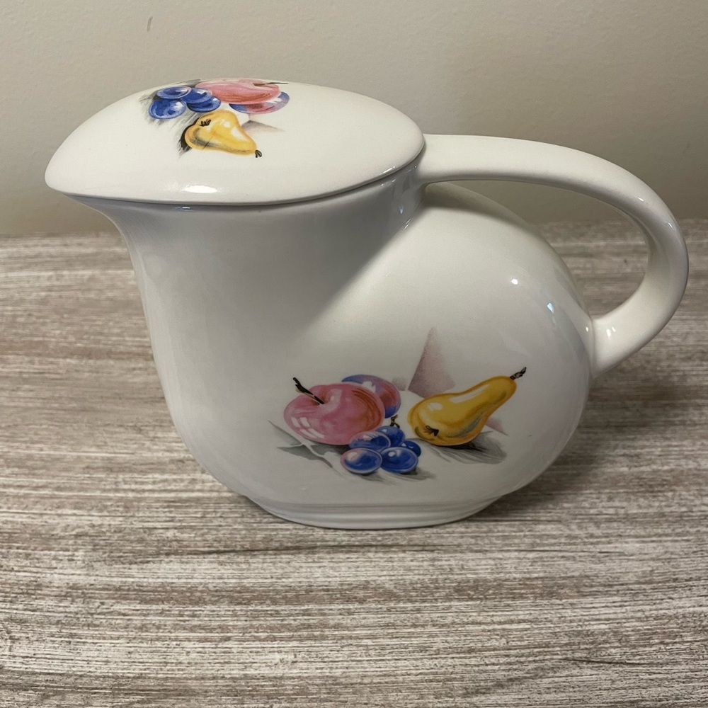 Knowles Utility Ware Fruits Covered Pitcher